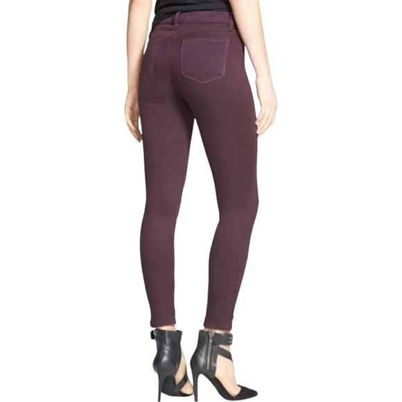 J Brand ✘ Super Skinny Size 28 Jeans 485 Mid-Rise, Dark Plum Purple 4850222 - Picture 2 of 11